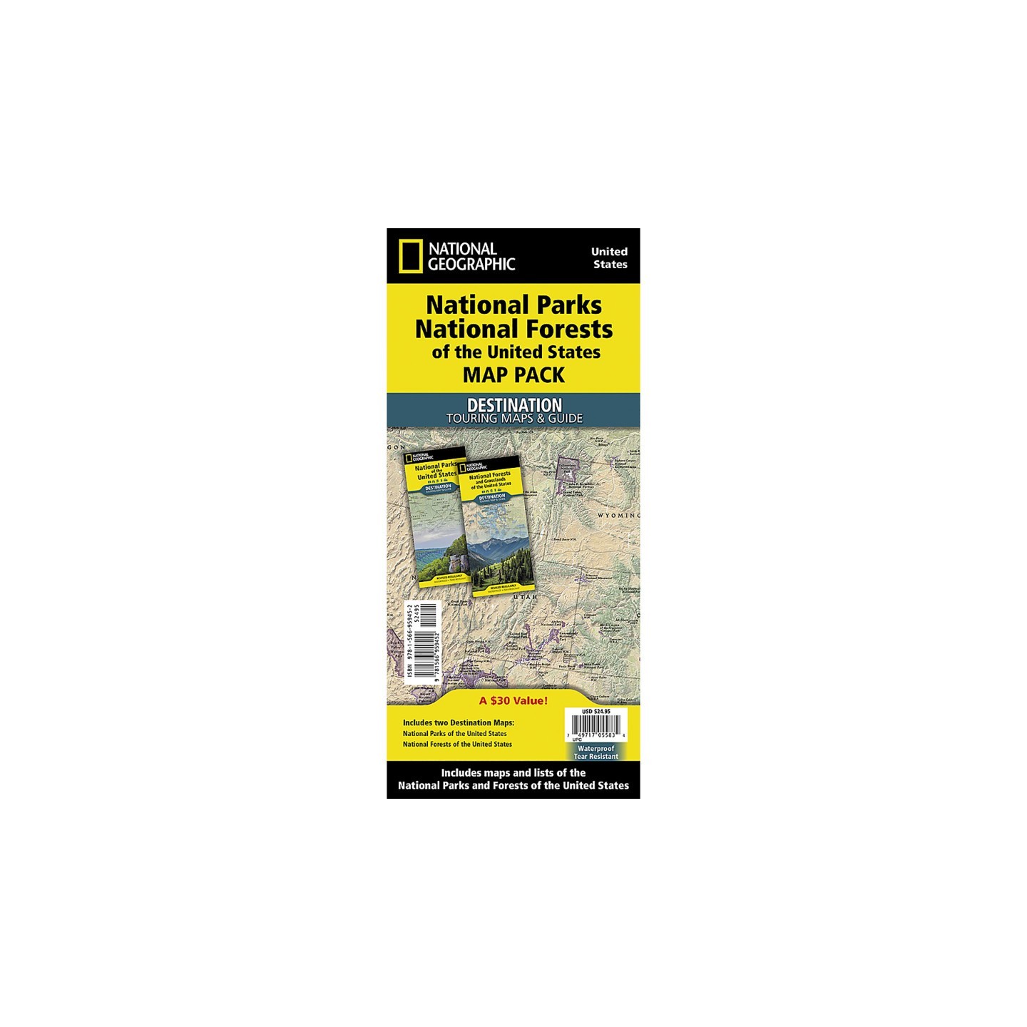 National Geographic National Parks & National Forest of the US, Map Pack Bundle