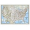 National Geographic United States Classic Map, Enlarged and Laminated, 69.25" x 48"