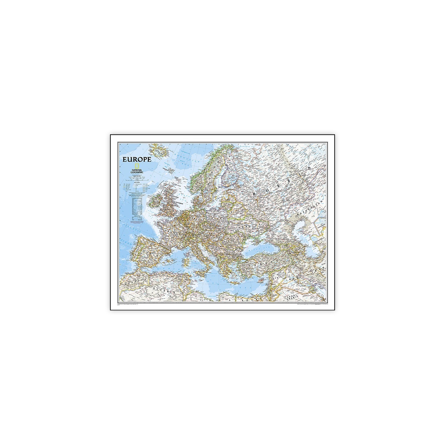 National Geographic Europe Classic Map, Laminated
