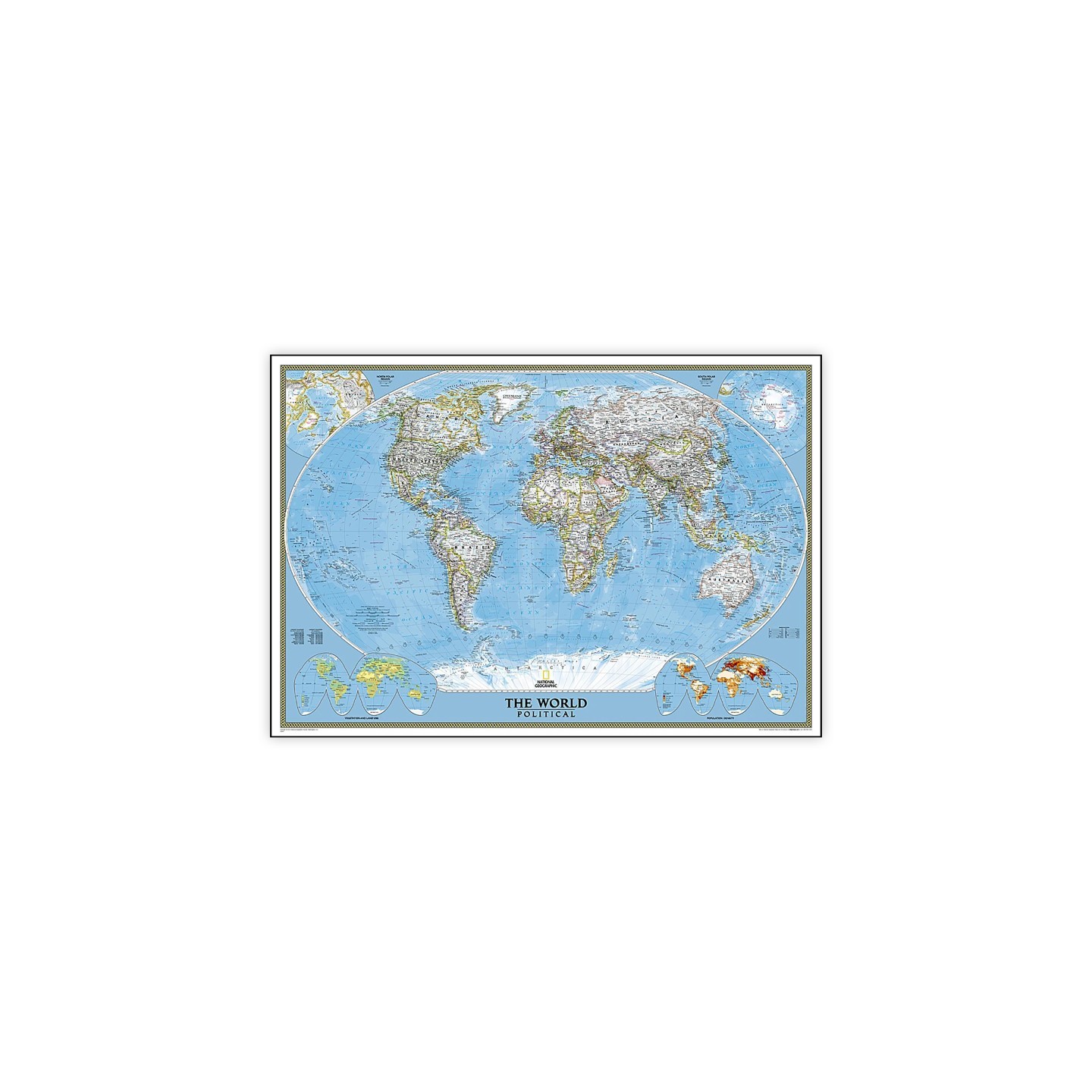 National Geographic World Classic Map, Mural