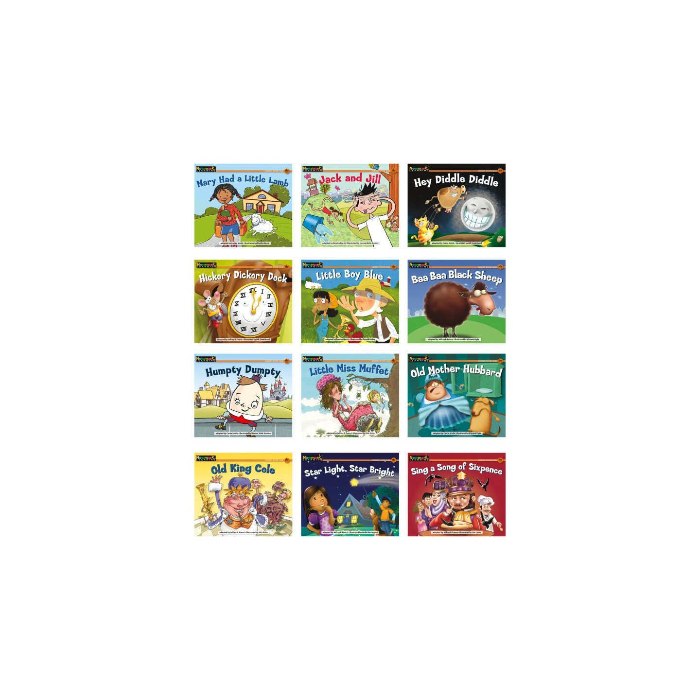 Newmark Learning Nursery Rhyme Tales Content-Area Leveled Reader, English, Set of 12