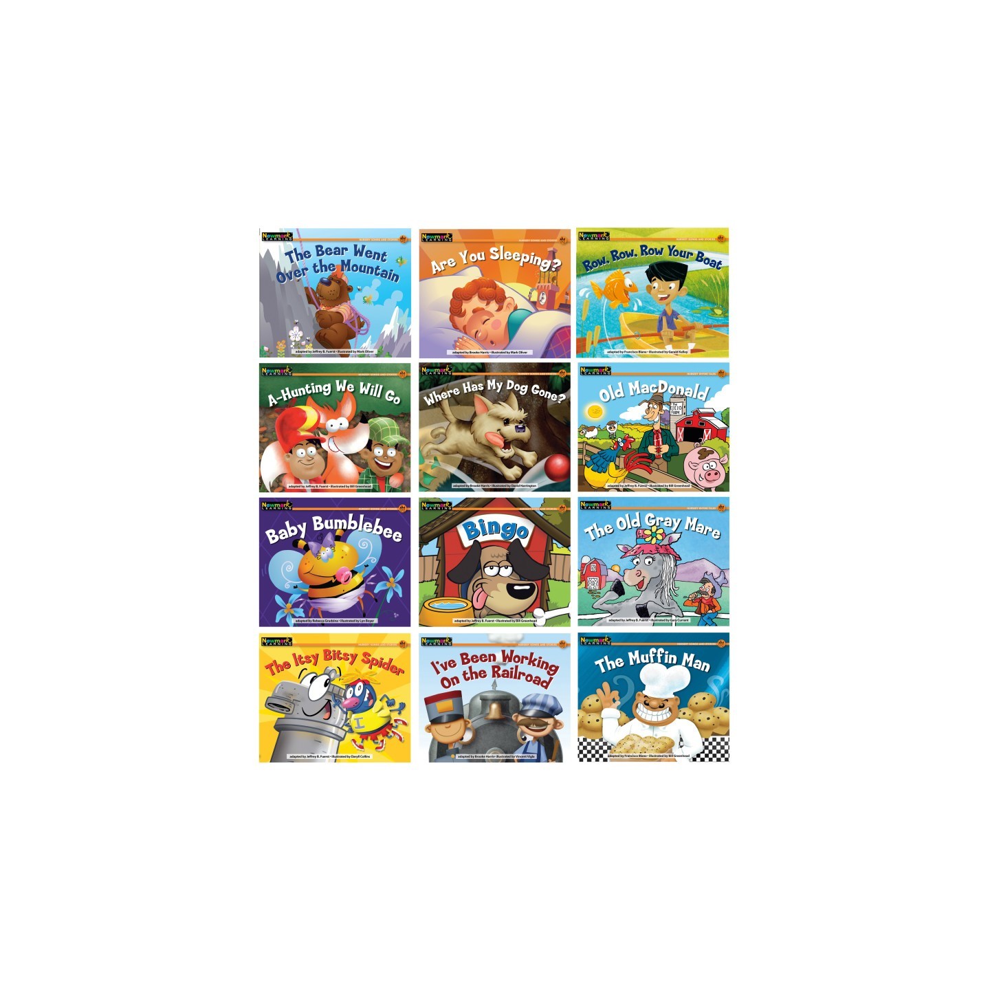Newmark Learning Rising Readers Leveled Book, Nursery Rhyme Songs & Stories, Set of 12