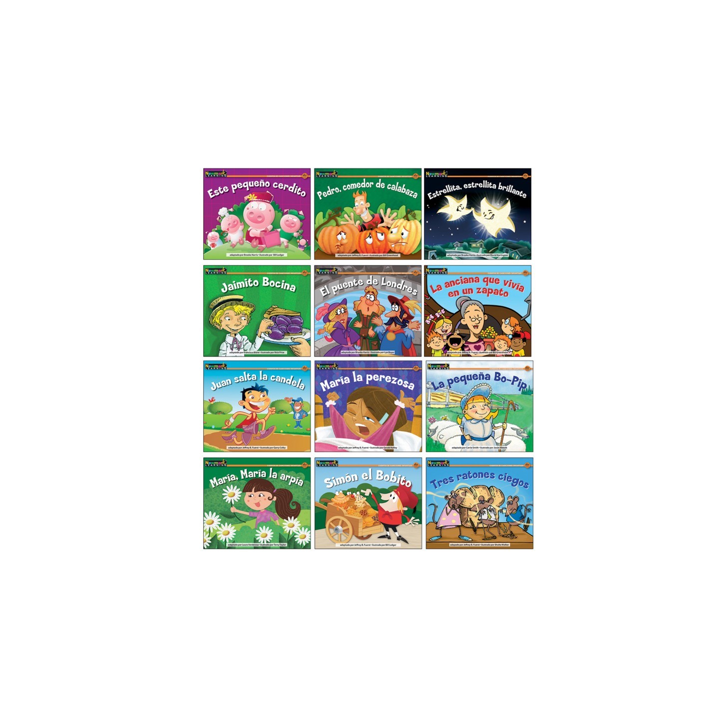 Newmark Learning Rising Readers Leveled Books: Nursery Rhyme Tales Set 2, Spanish