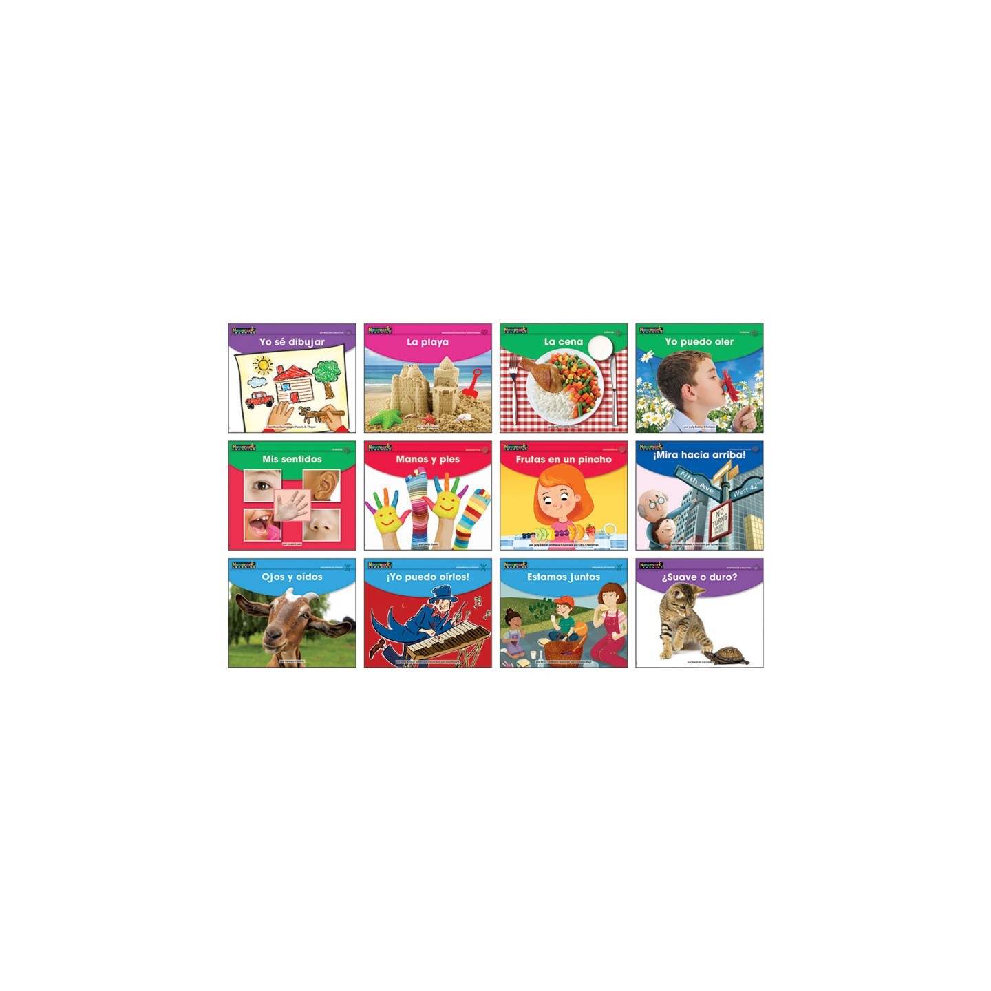 Newmark Learning Early Rising Readers My Five Senses Theme Set, Spanish