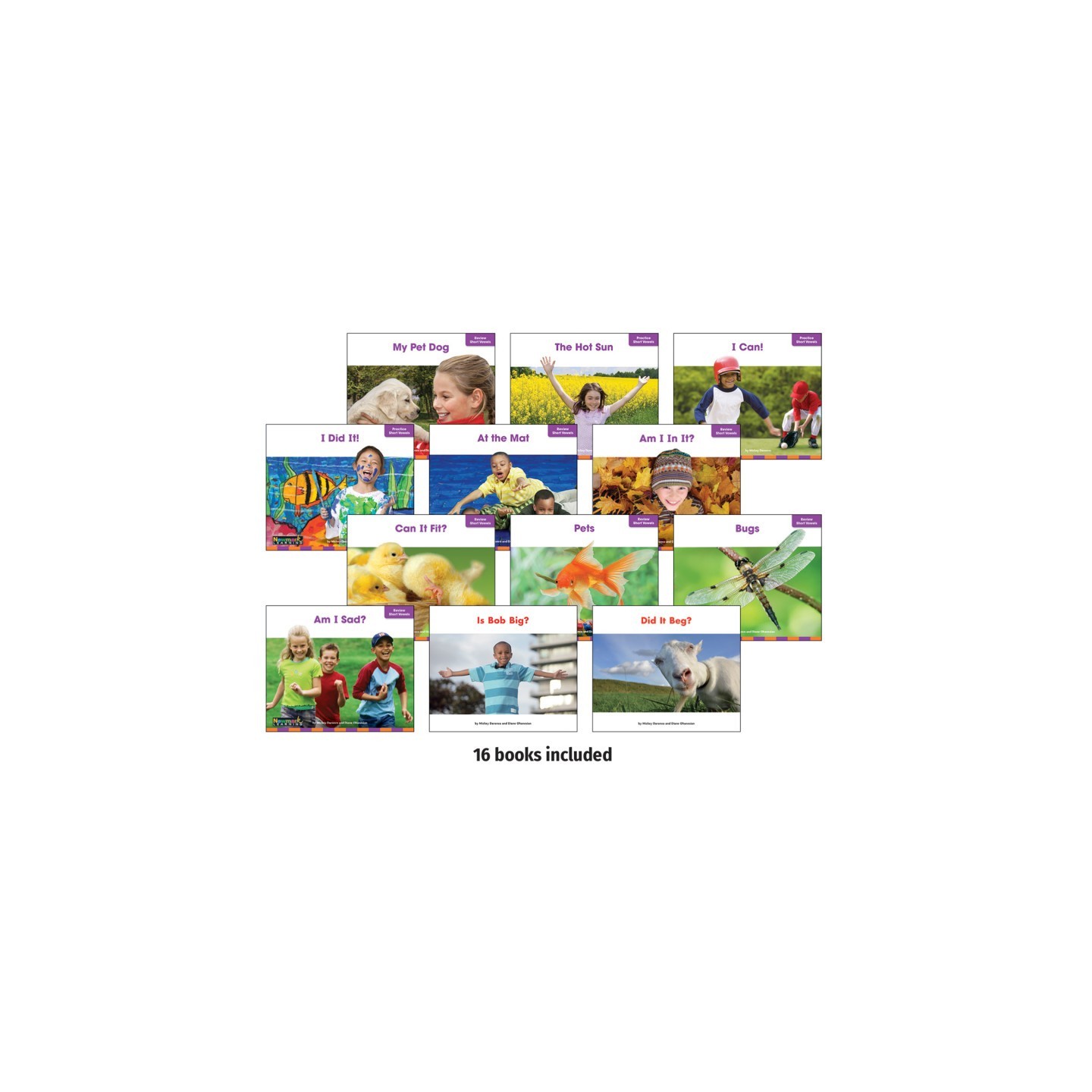 Newmark Learning Decodable Readers Fluency Grade K-1 Short Vowels, 16 Books