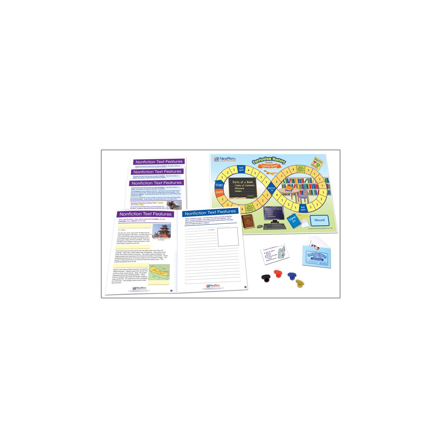 NewPath Learning Nonfiction Text Features Learning Center, Grades 3-5