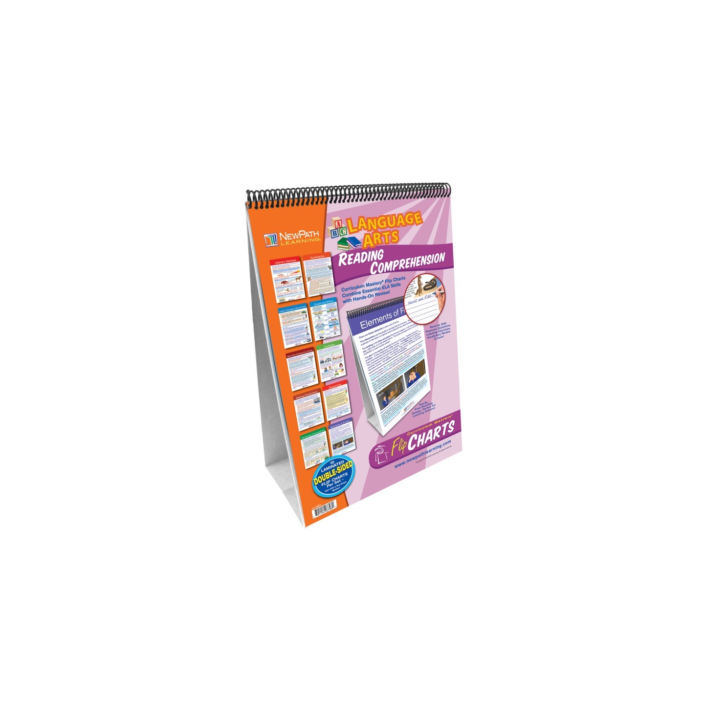 NewPath Learning Reading Comprehension Flip Chart Set, Grades 4-8