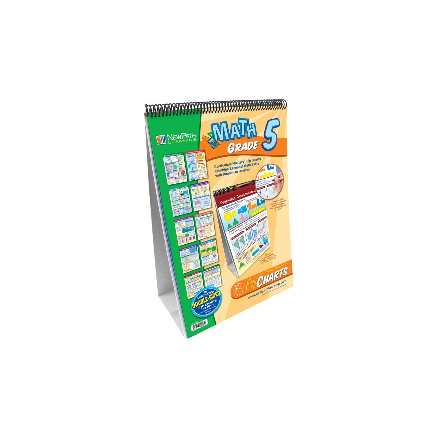 NewPath Learning Math Skills Curriculum Mastery® Flip Chart, Grade 5
