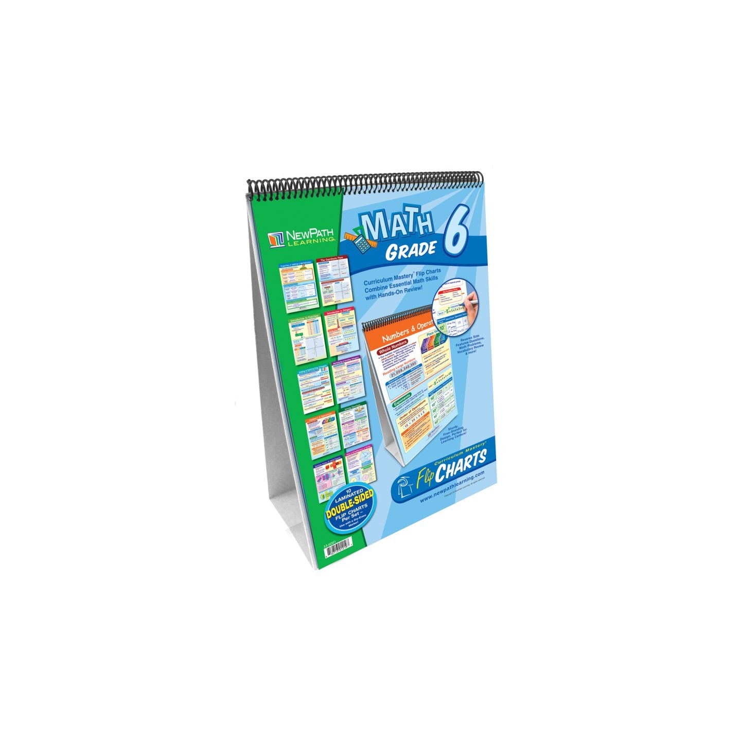 NewPath Learning Math Skills Curriculum Mastery® Flip Chart, Grade 6