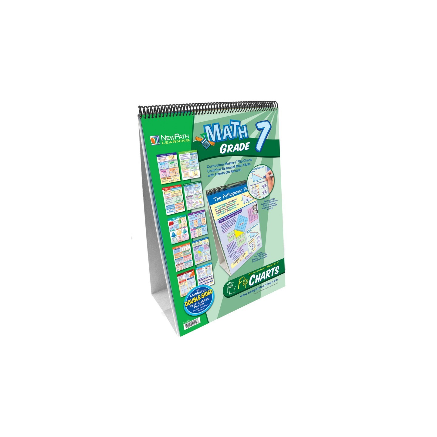 NewPath Learning Math Skills Curriculum Mastery® Flip Chart, 10 Pages, Grade 7