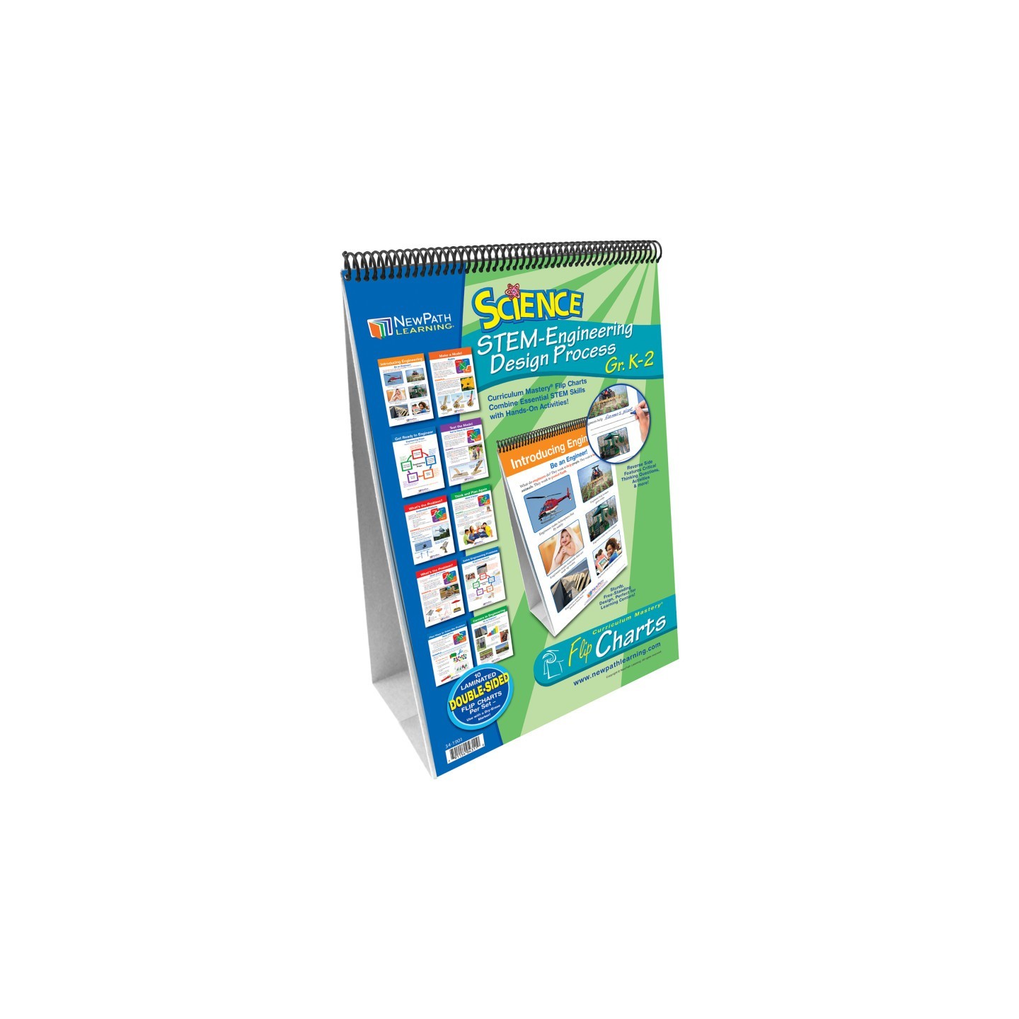 NewPath Learning STEM Engineering Design Process Flip Chart Set, Grades K-2