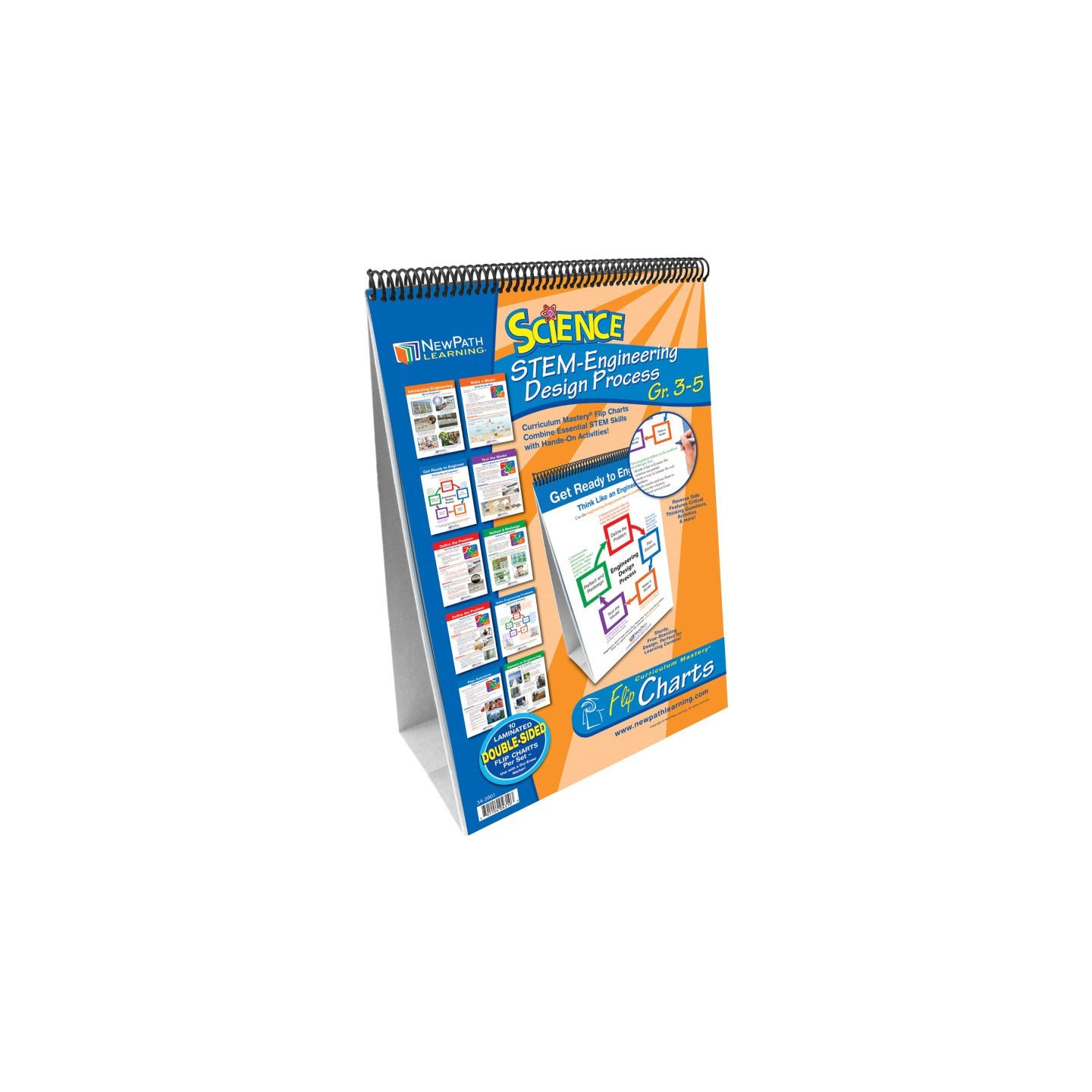 NewPath Learning STEM Engineering Design Process Flip Chart Set, Grades 3-5