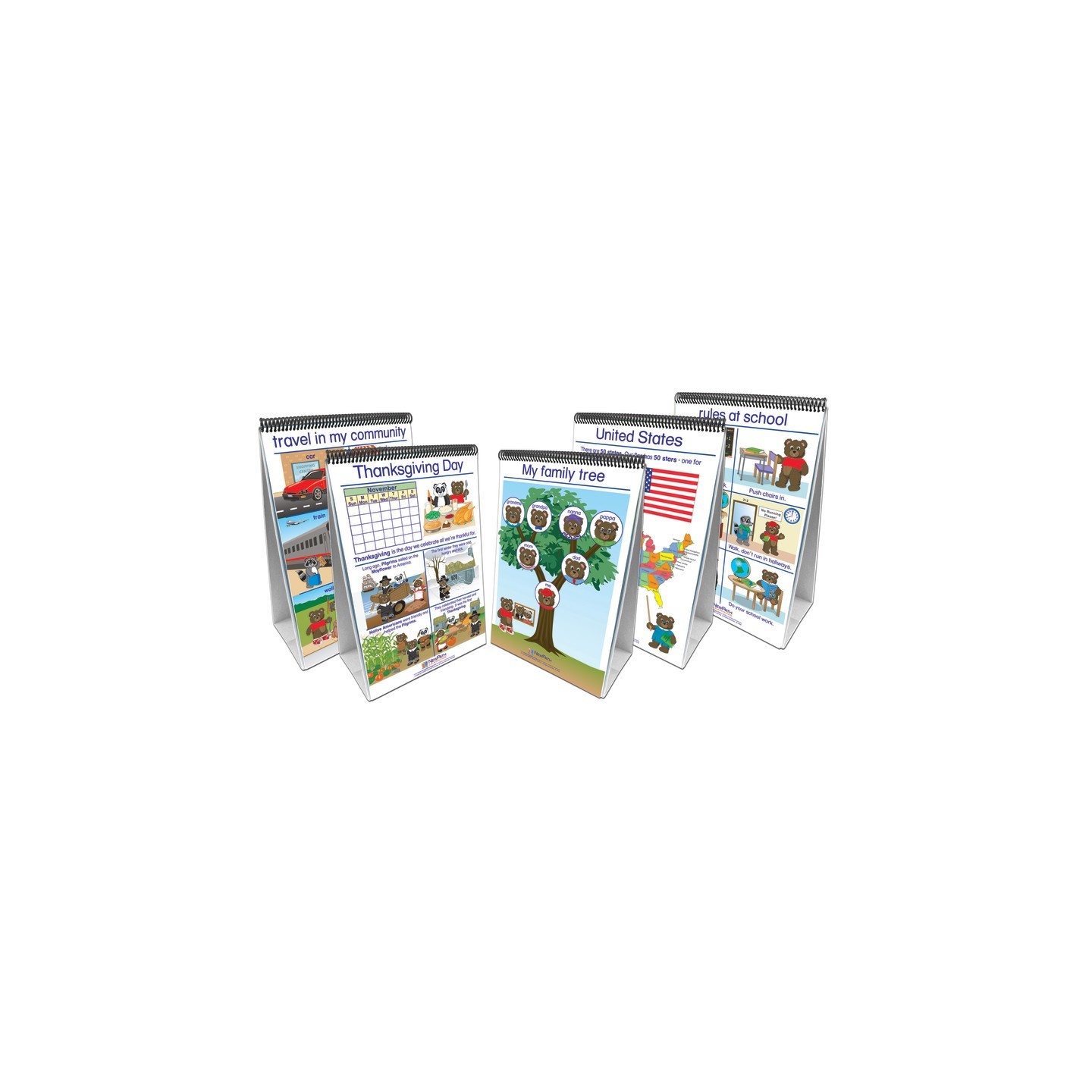 NewPath Learning Social Studies Readiness Flip Chart, Set of All 5