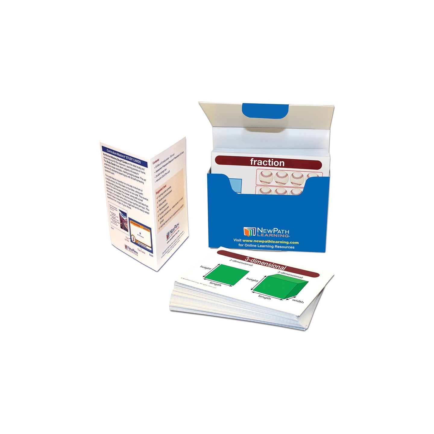 NewPath Learning Math Vocabulary Flash Cards, Grades 1-2