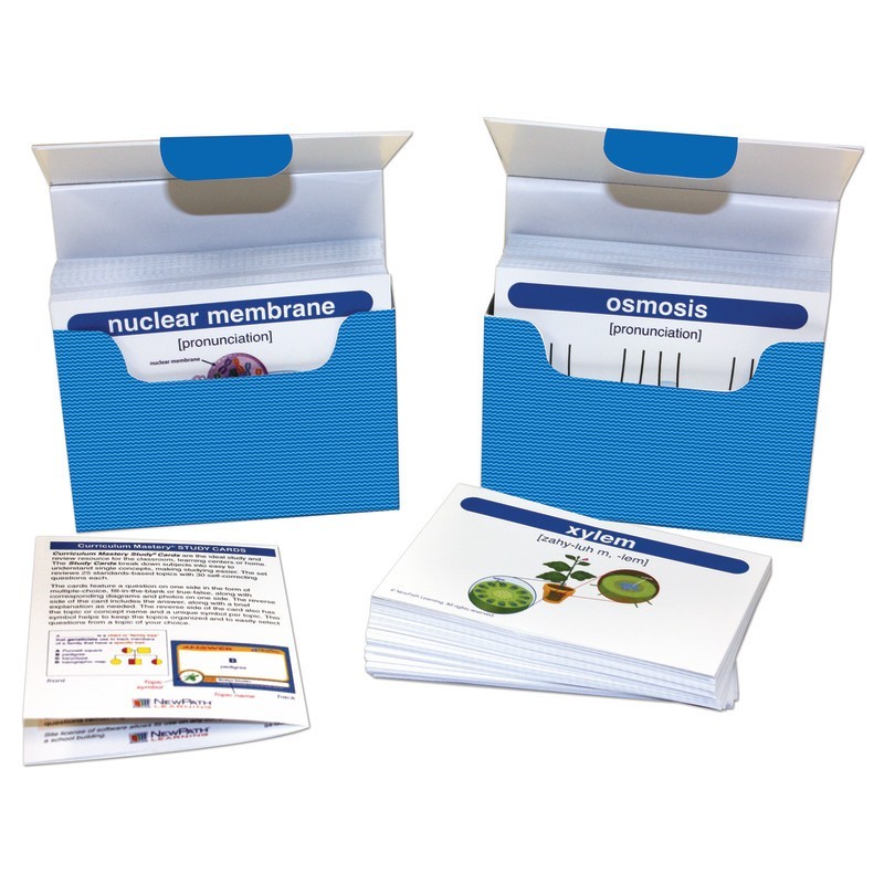 NewPath Learning Life Science Vocabulary Builder Flash Card Set, Middle School