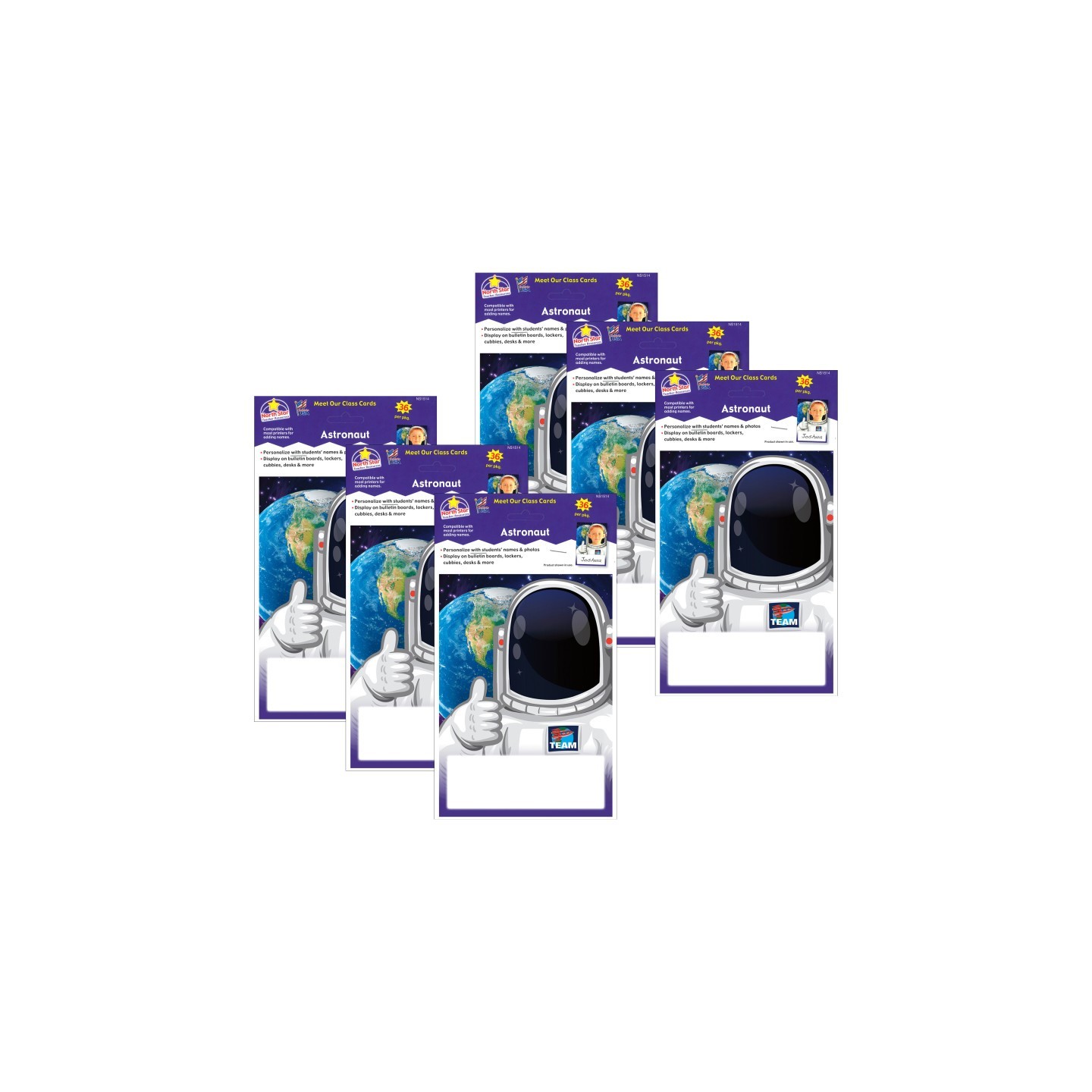 North Star Teacher Resources Launch Into Learning Astronaut Meet Our Class Cards, 36 Per Pack, 6 Packs