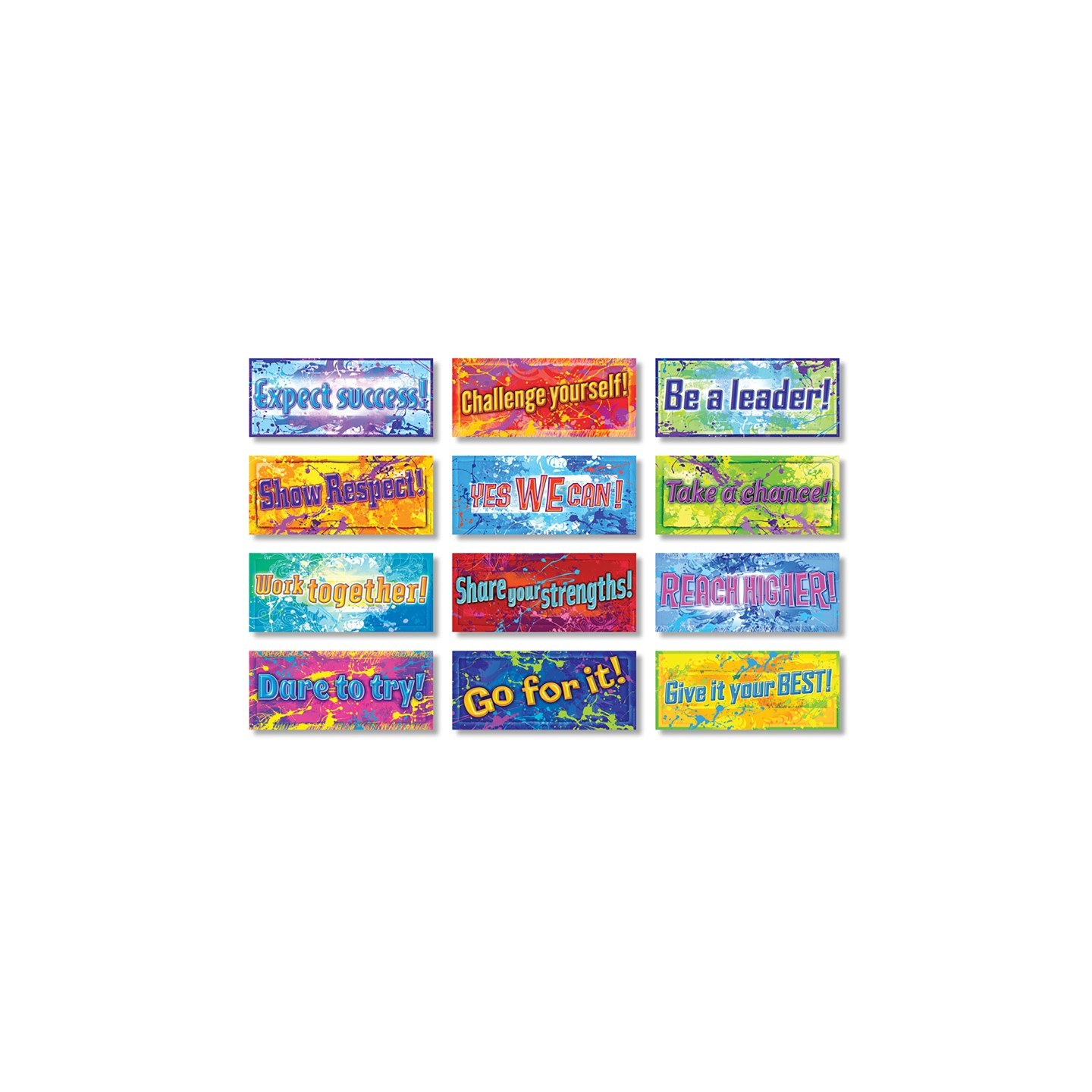 North Star Teacher Resources Positive Messages Posters, 7-1/3" x 17", Set of 12