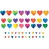 North Star Teacher Resources Watercolor Hearts Bulletin Board Accents, Pack of 48