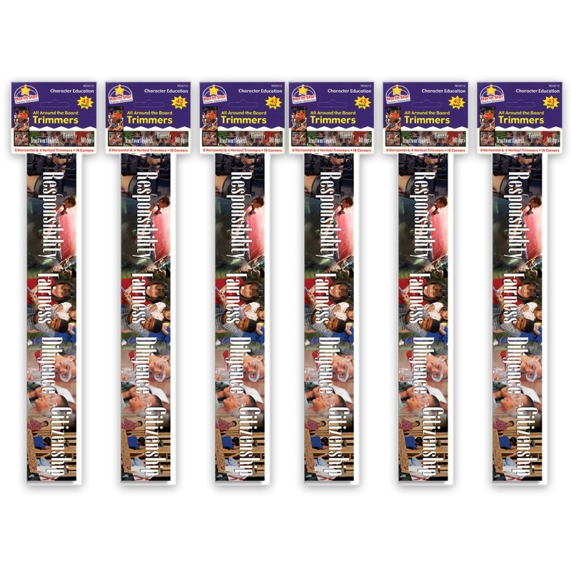 North Star Teacher Resources All Around the Board Trimmers, Character Education, 43 Feet Per Pack, 6 Packs