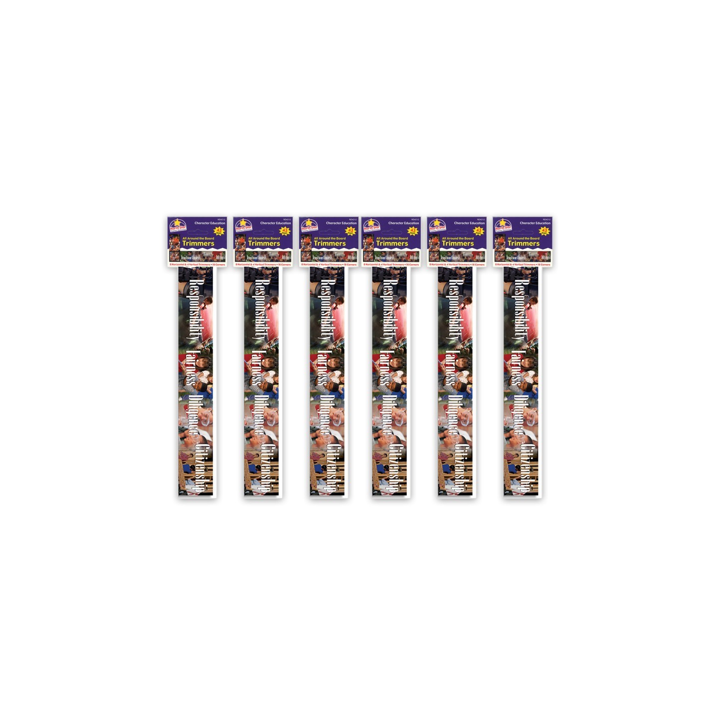 North Star Teacher Resources All Around the Board Trimmers, Character Education, 43 Feet Per Pack, 6 Packs