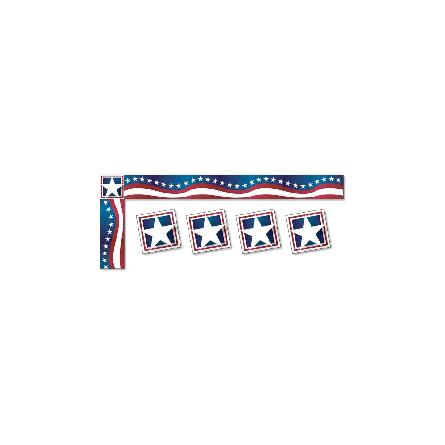 North Star Teacher Resources All Around the Board Trimmer, Stars & Stripes