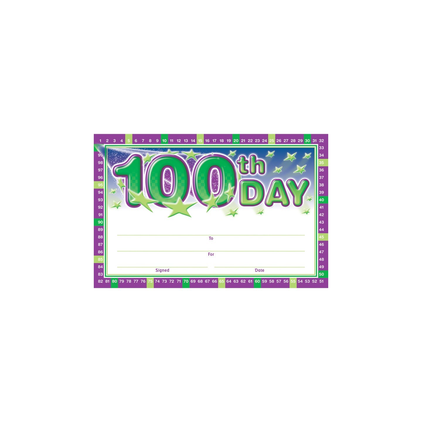 North Star Teacher Resources 100th Day Anytime Awards, 36 Count