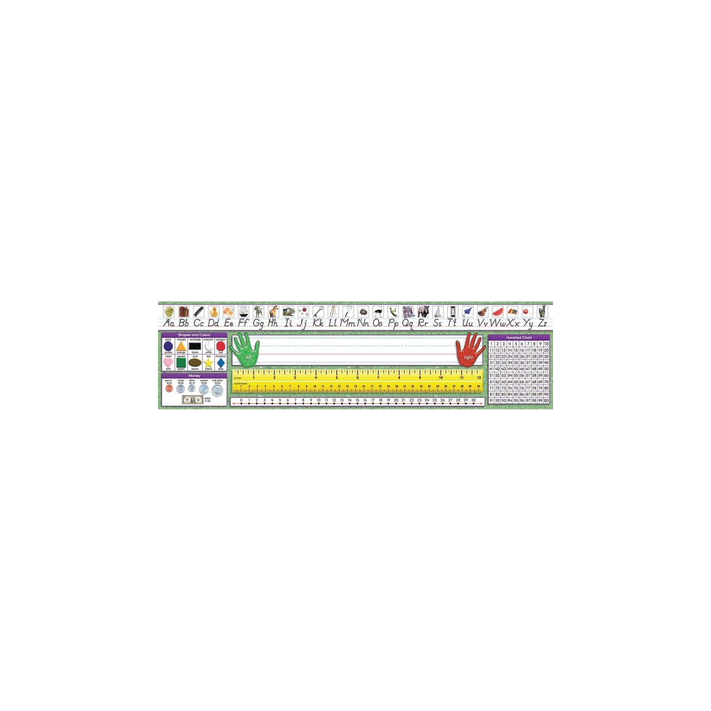 North Star Teacher Resources Modern Manuscript Primary Desk Plates, 19" x 5", Pack of 36