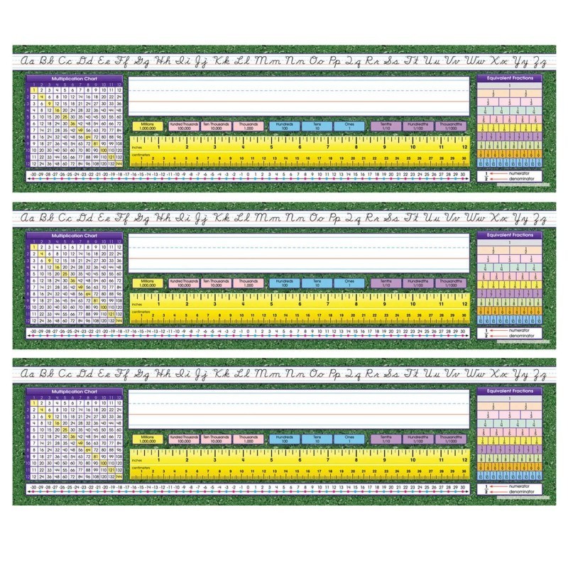 North Star Teacher Resources Modern Cursive Intermediate Desk Plates, 19" x 5", 36 Per Pack, 3 Packs