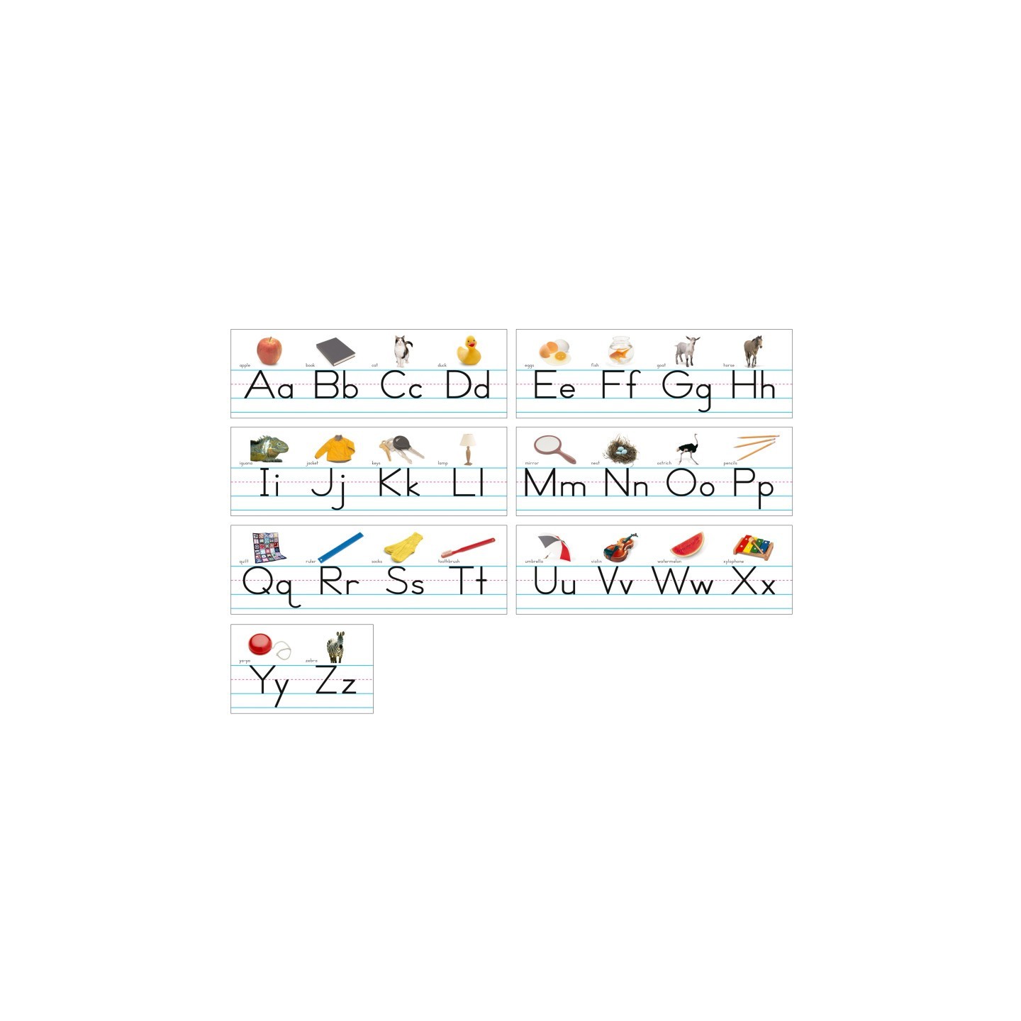 North Star Teacher Resources Photo Traditional Manuscript Alphabet Lines Bulletin Board Set