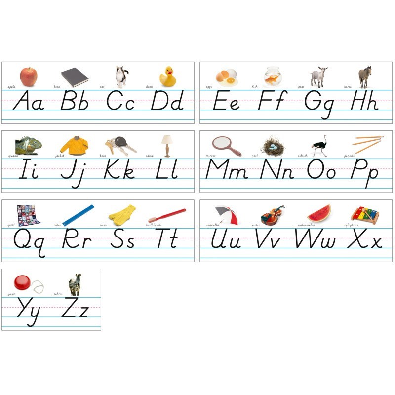 North Star Teacher Resources Photo & Modern Manuscript Alphabet Lines Bulletin Board Set