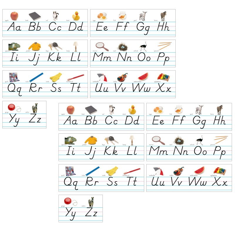 North Star Teacher Resources Photo & Modern Manuscript Alphabet Lines Bulletin Board Set, 2 Sets