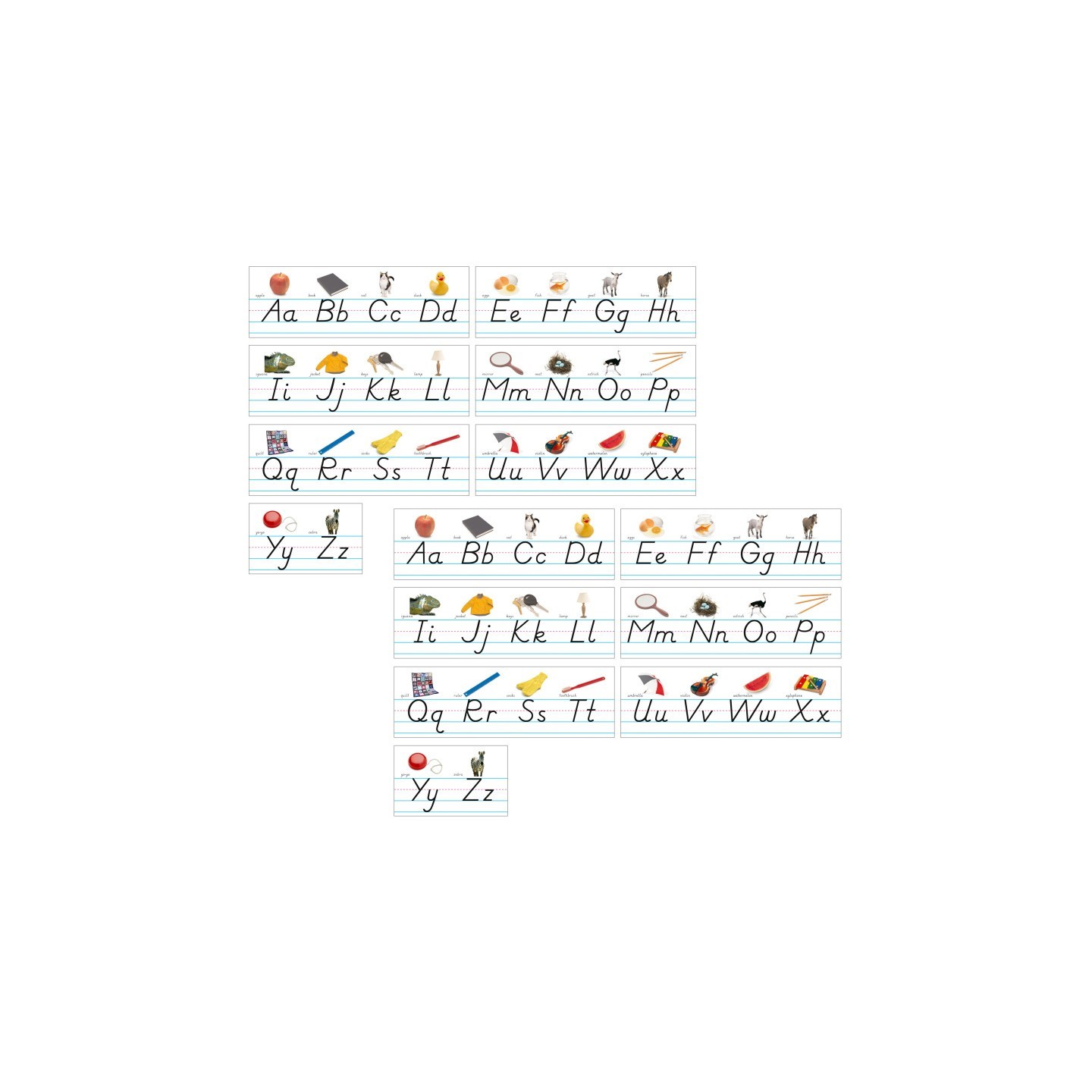 North Star Teacher Resources Photo & Modern Manuscript Alphabet Lines Bulletin Board Set, 2 Sets