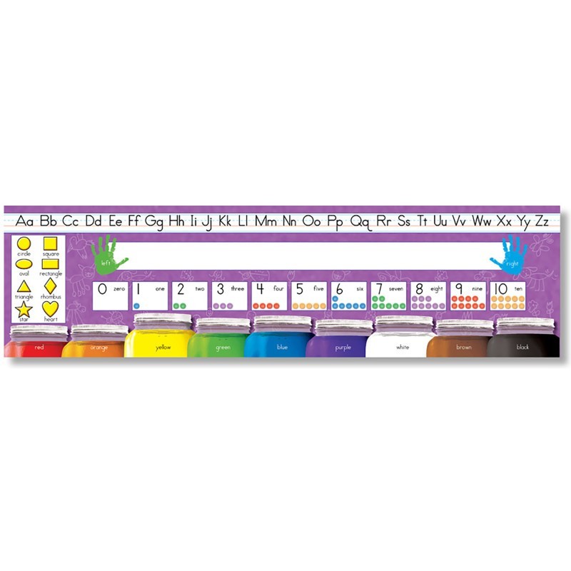 North Star Teacher Resources Traditional Manuscript Desk Plates, 19" x 5", Pack of 36