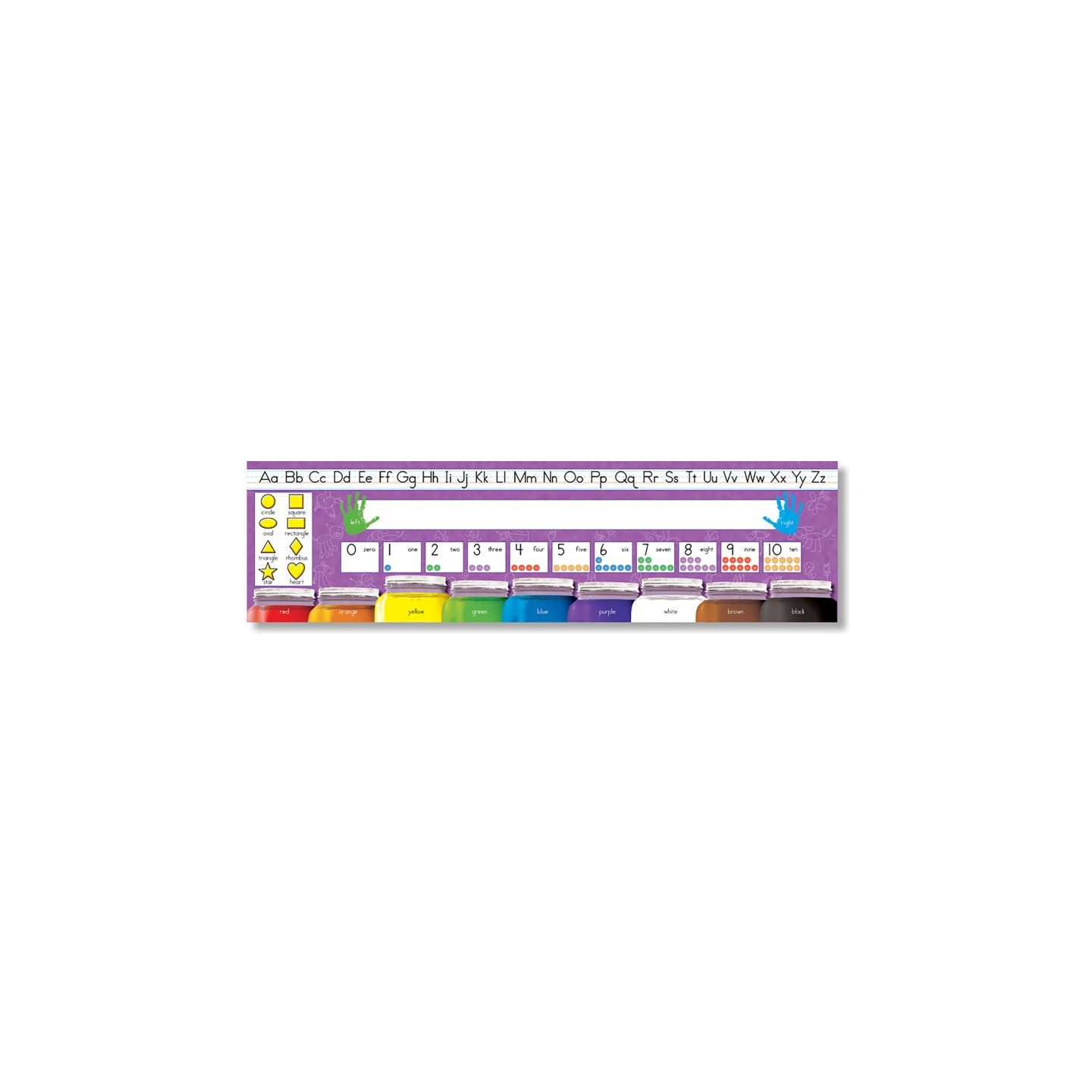 North Star Teacher Resources Traditional Manuscript Desk Plates, 19" x 5", Pack of 36