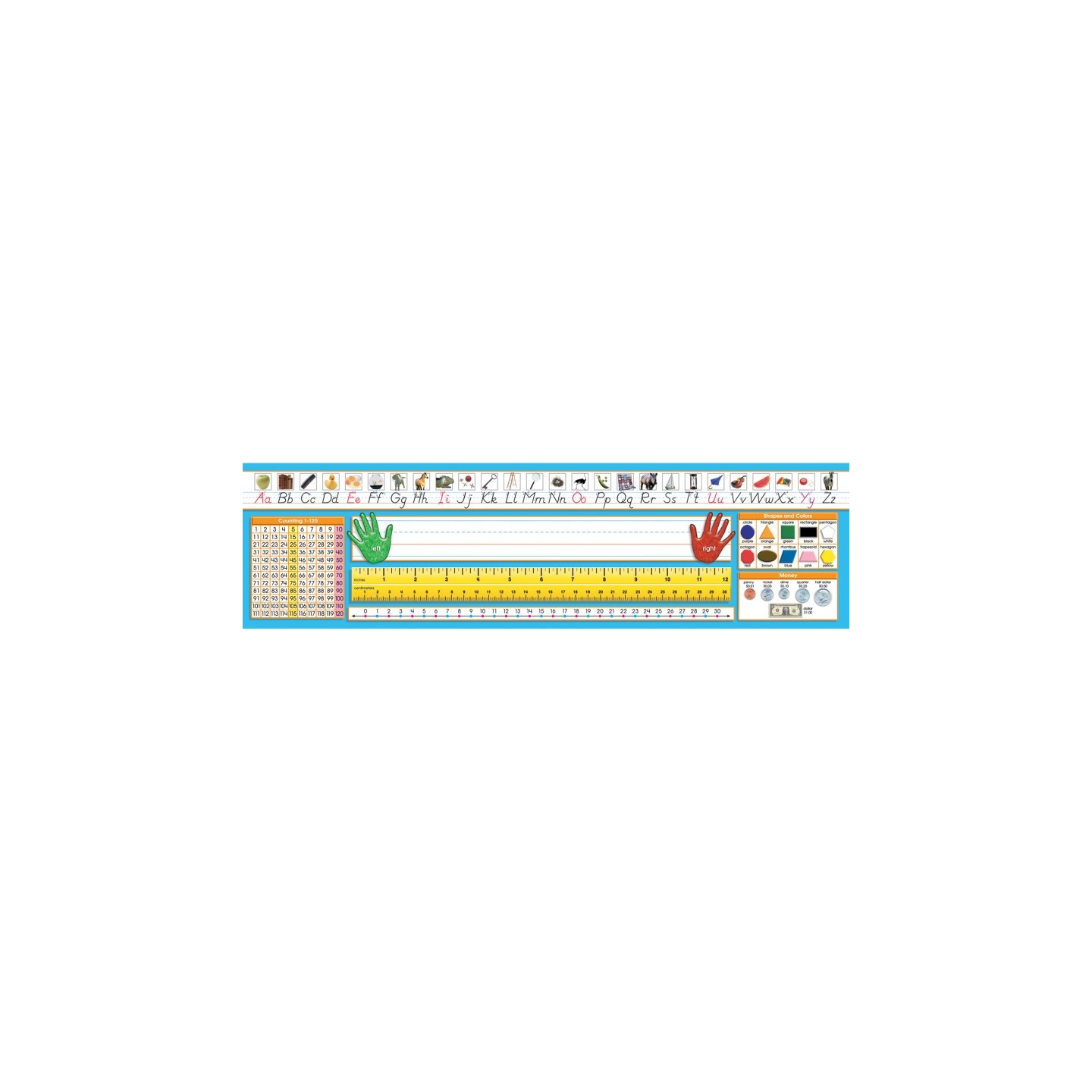 North Star Teacher Resources Primary Modern Manuscript Counting 1-120 Desk Plate, Pack of 36