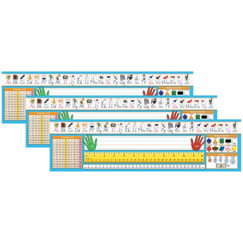 North Star Teacher Resources Primary Modern Manuscript Counting 1-120 Desk Plate, 36 Per Pack, 3 Packs
