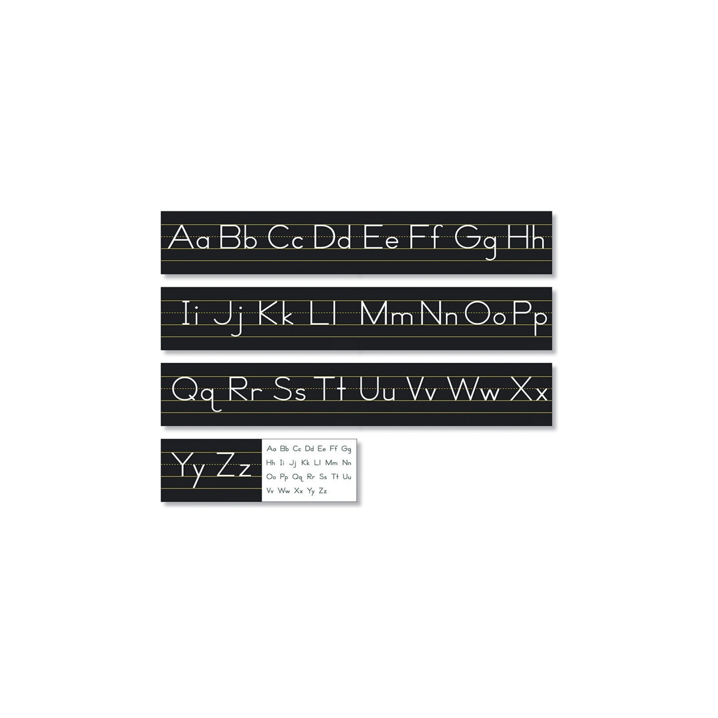 North Star Teacher Resources Black Traditional Manuscript Alphabet Line