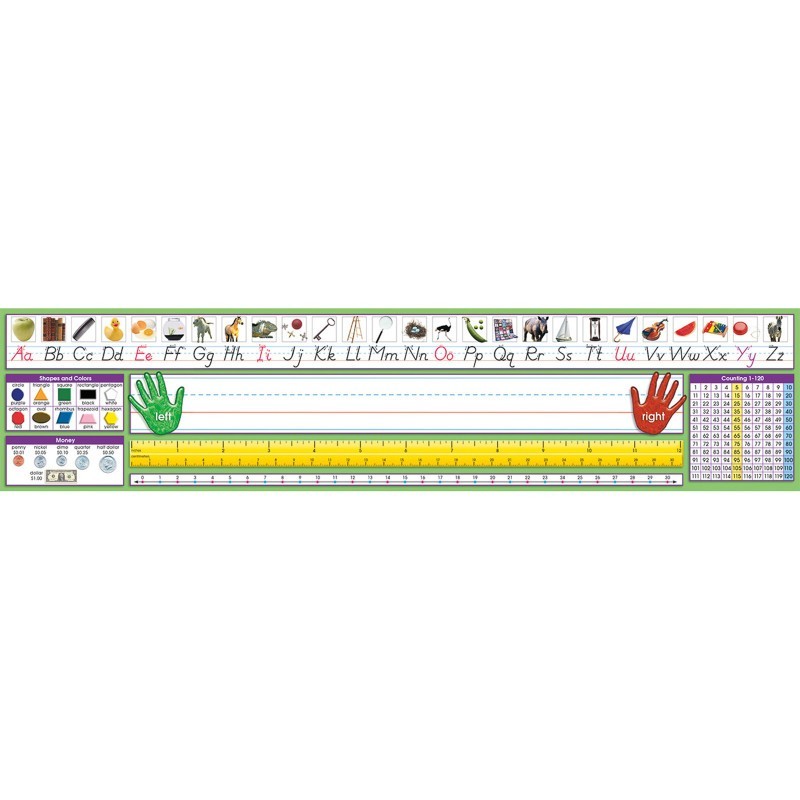 North Star Teacher Resources Adhesive Primary Modern Manuscript Desk Plates, 17.5 x 4", Pack of 36