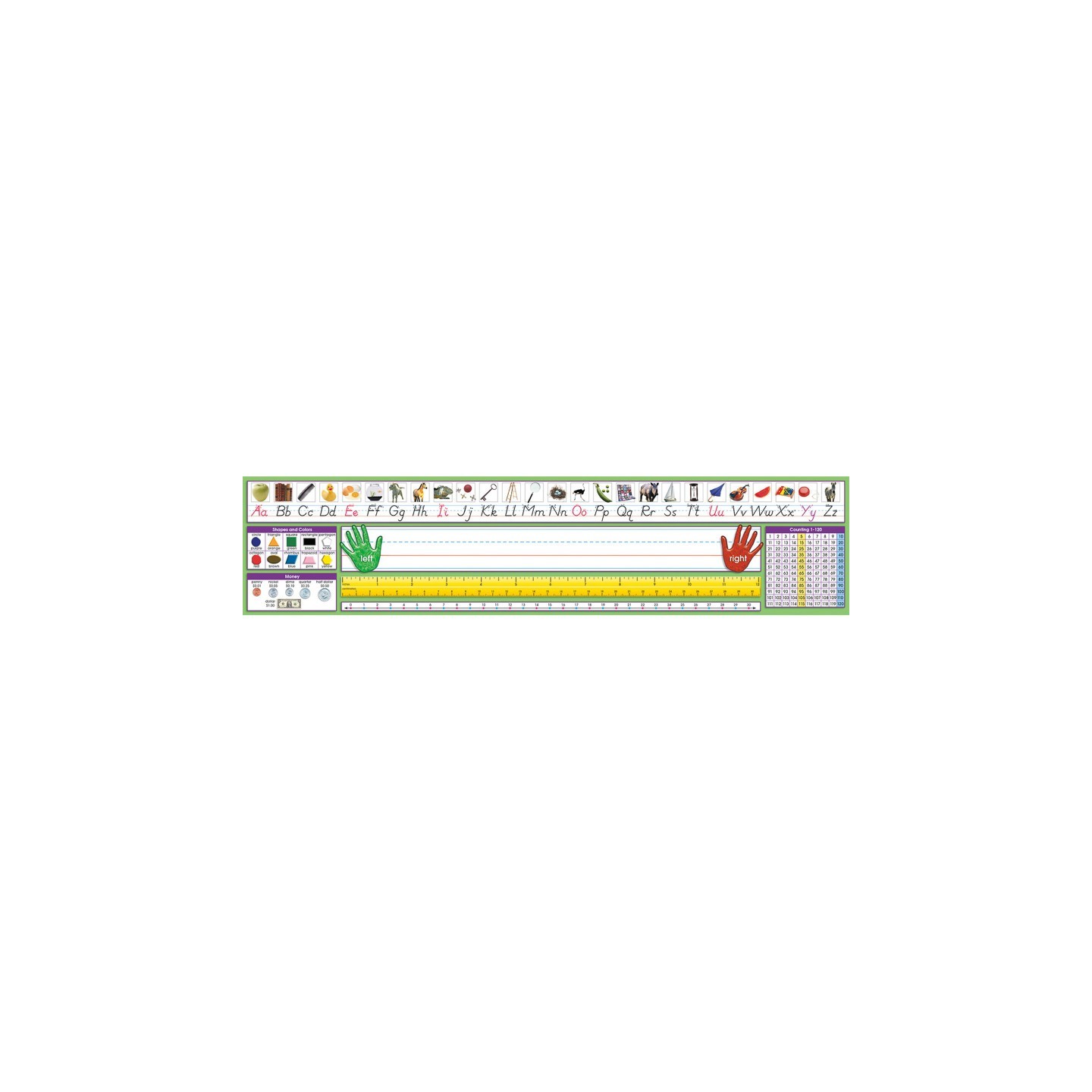 North Star Teacher Resources Adhesive Primary Modern Manuscript Desk Plates, 17.5 x 4", Pack of 36