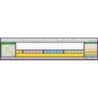North Star Teacher Resources Adhesive Intermediate Traditional Cursive Desk Plates, 17.5" x 4", Pack of 36