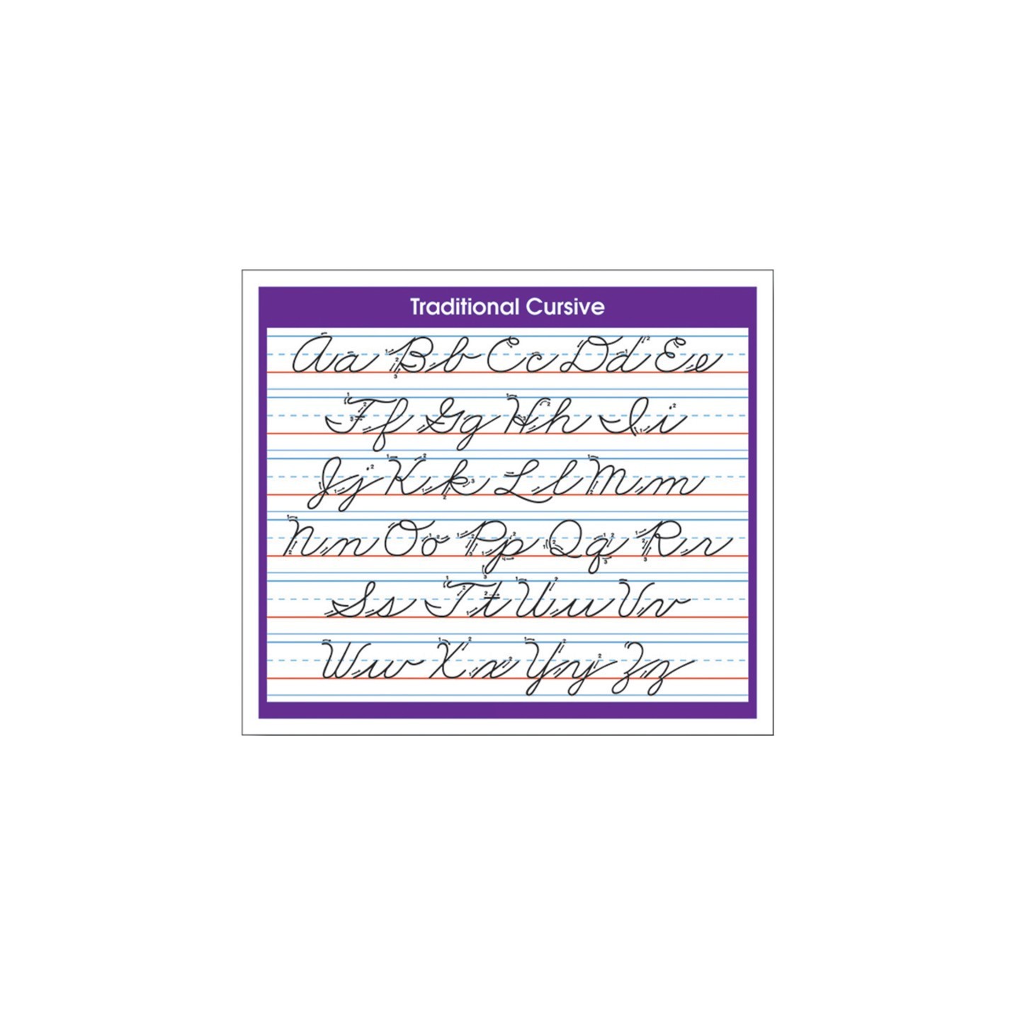 North Star Teacher Resources Adhesive Traditional Cursive Desk Prompt, Pack of 36