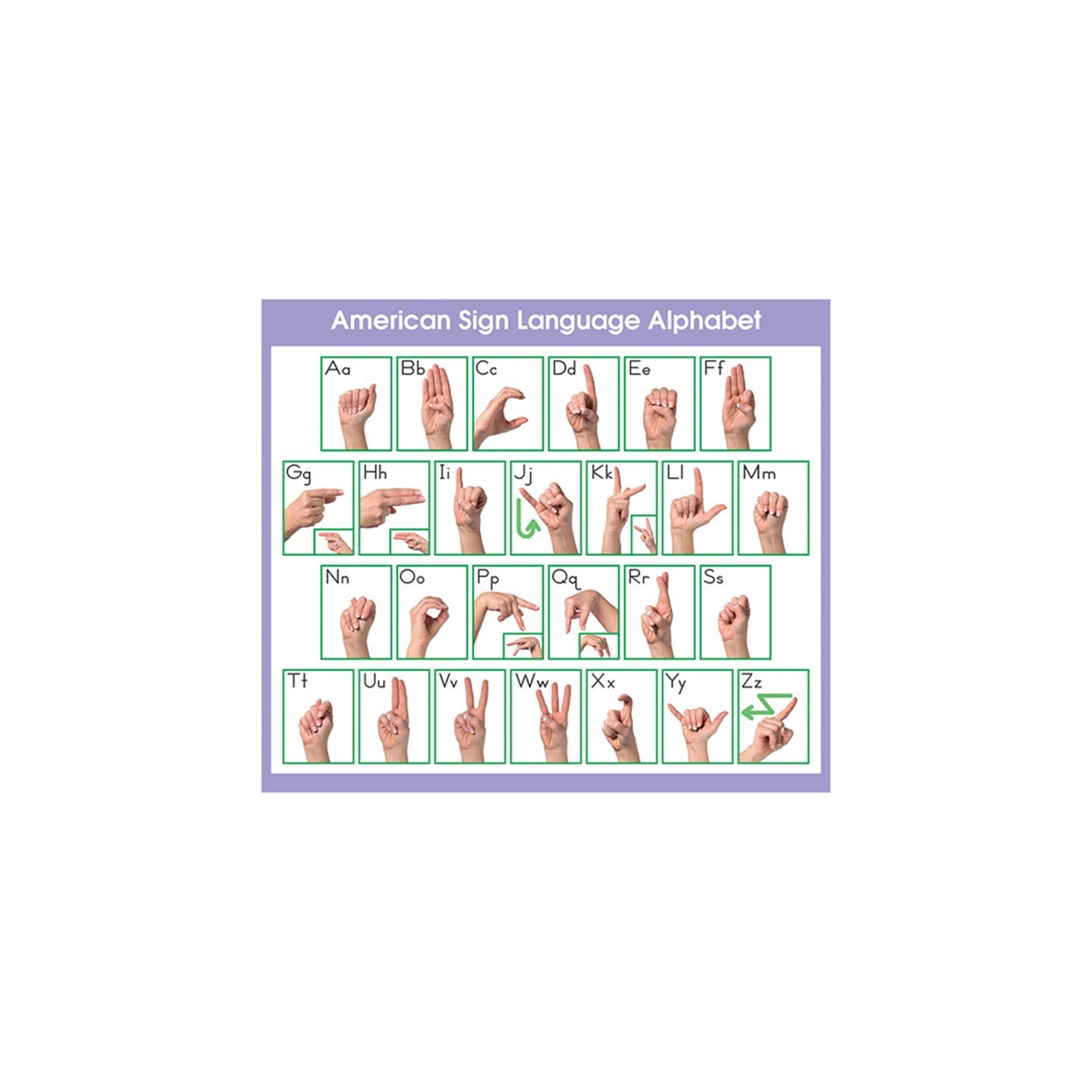 North Star Teacher Resources Adhesive ASL Alphabet Desk Prompts, Pack of 36