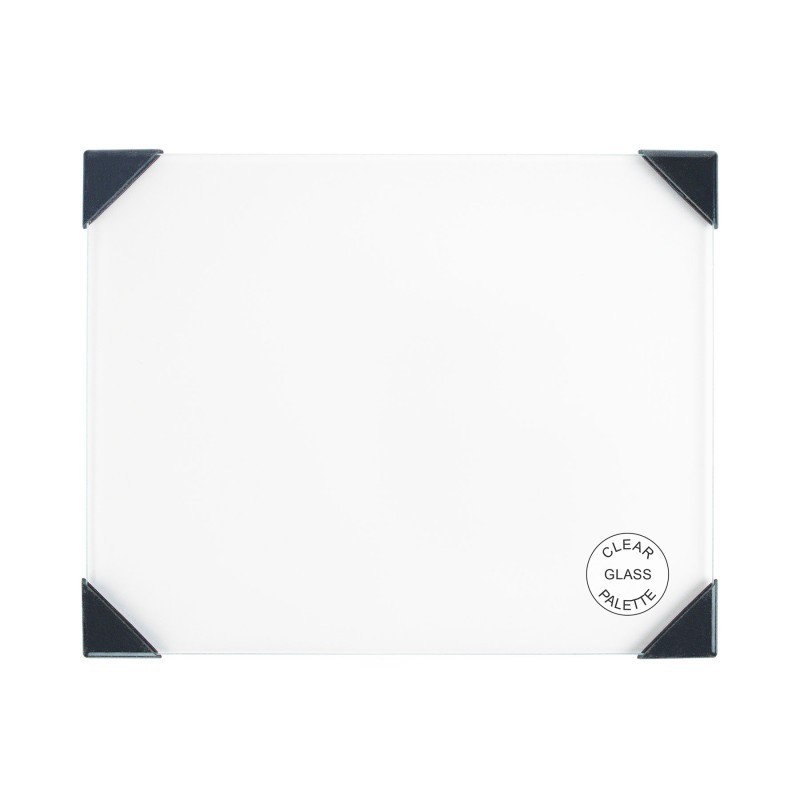 New Wave Art Posh Table Top Palette, Glass, Clear, 6.75x8.4 in