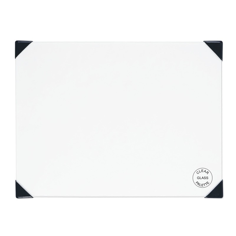 New Wave Art Posh Table Top Palette, Glass, Clear, 9x12 in