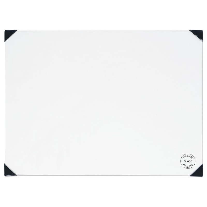 New Wave Art Posh Table Top Palette, Glass, Clear, 12x16 in