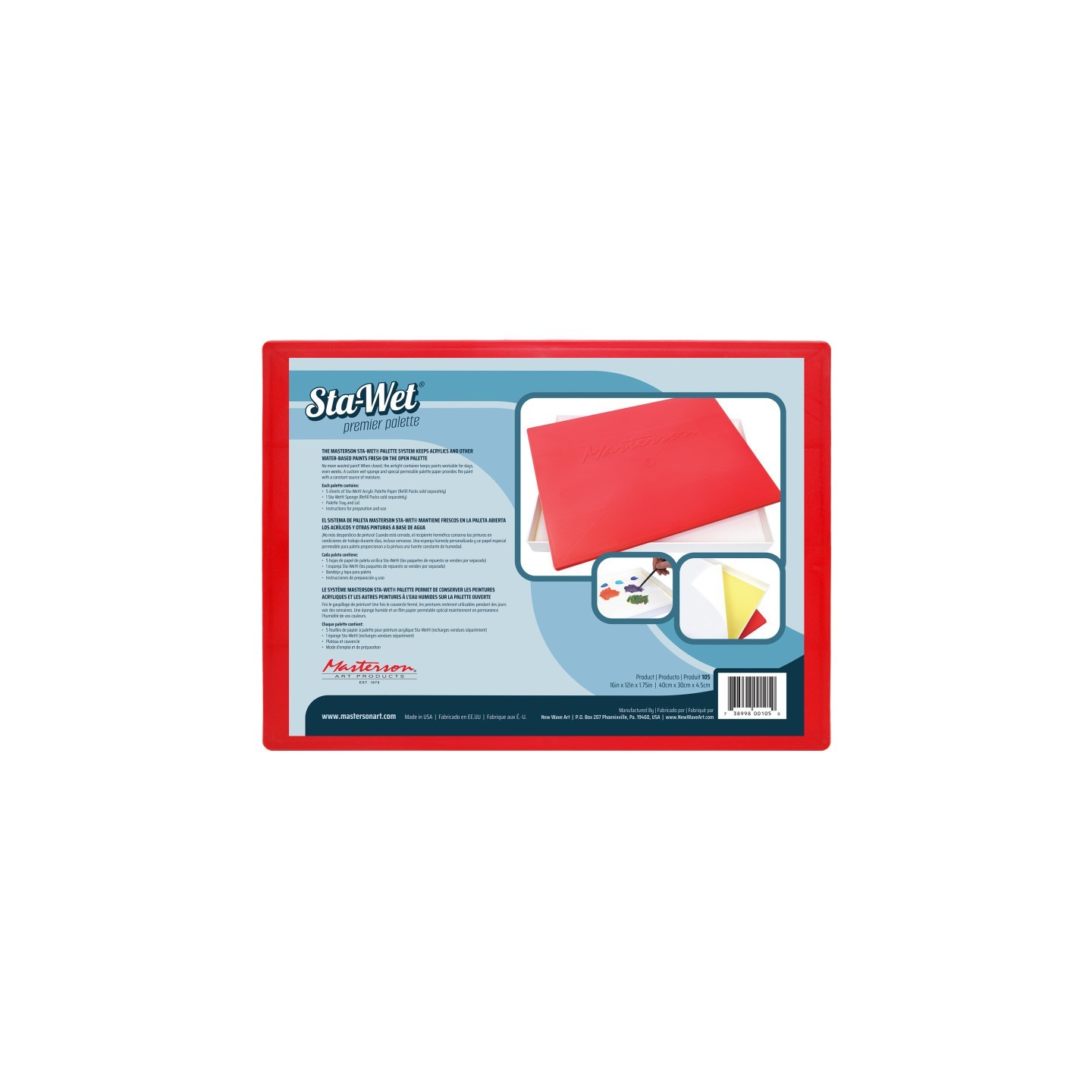 Masterson Art Products Sta-Wet® Premier Palette, 12x16 in