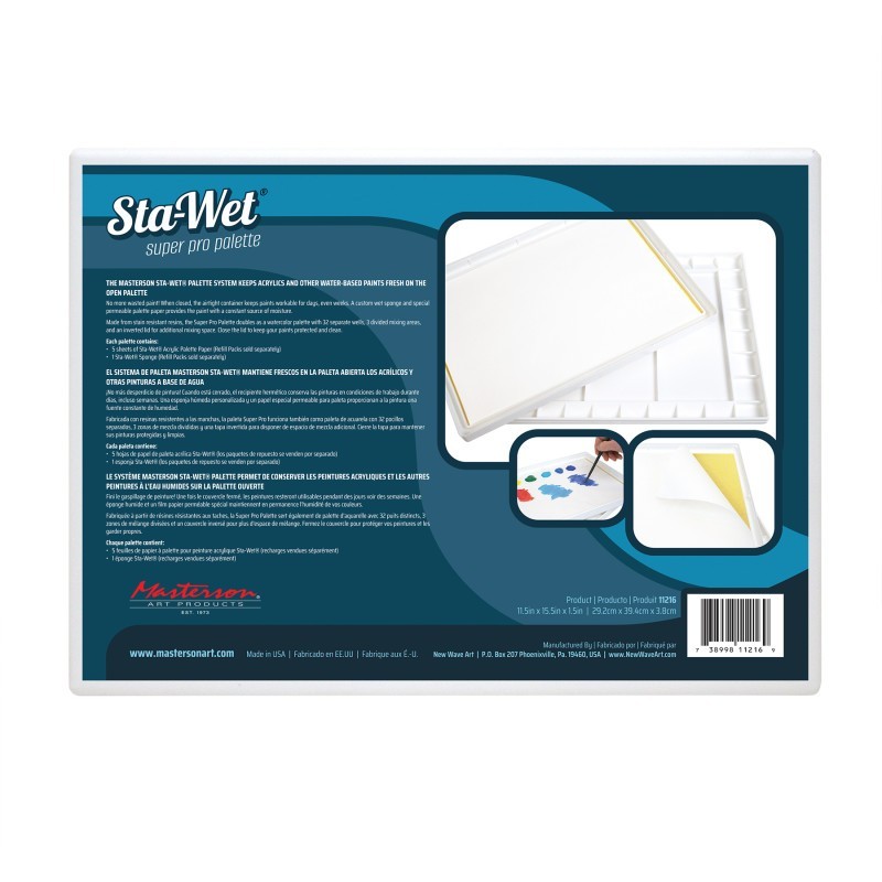Masterson Art Products Sta-Wet® Super Pro Palette, 11.5x15.5 in