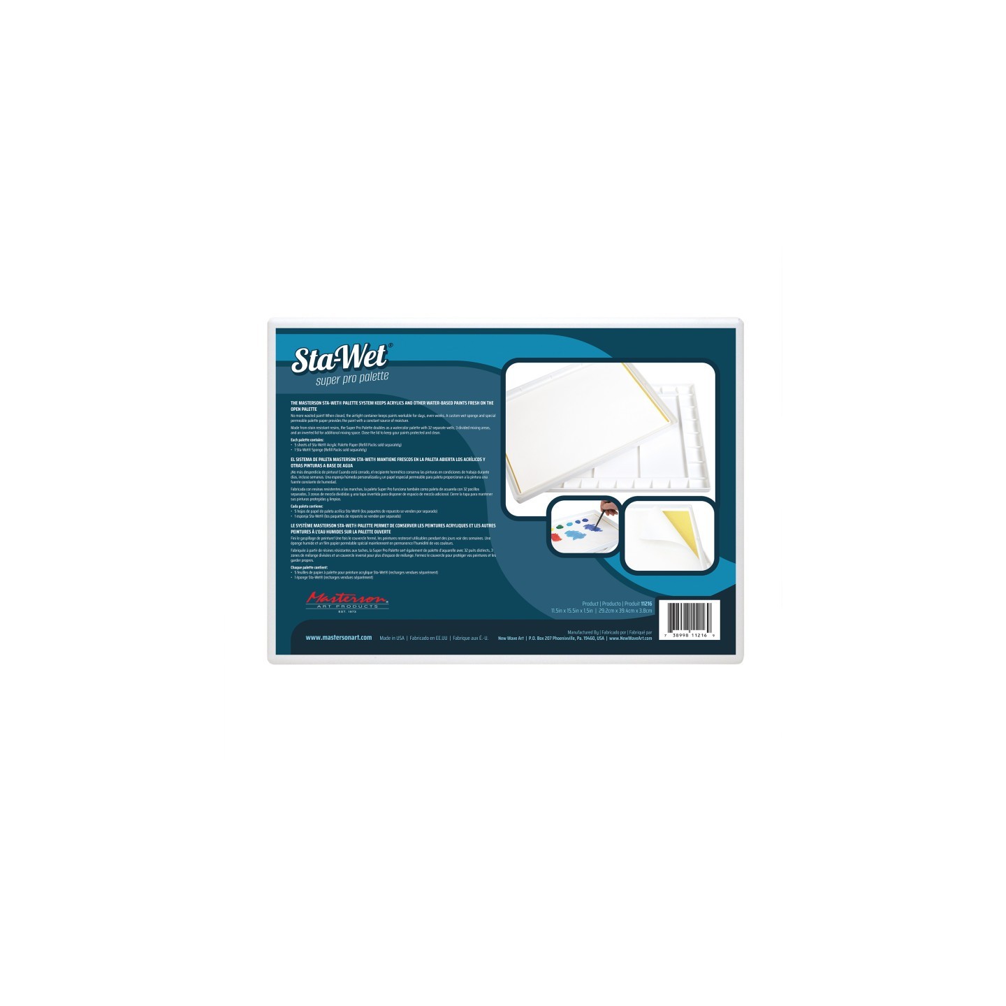 Masterson Art Products Sta-Wet® Super Pro Palette, 11.5x15.5 in