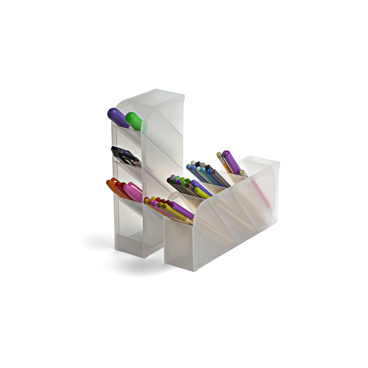 Officemate® Pen Holder, 4 Compartments, Pack of 2