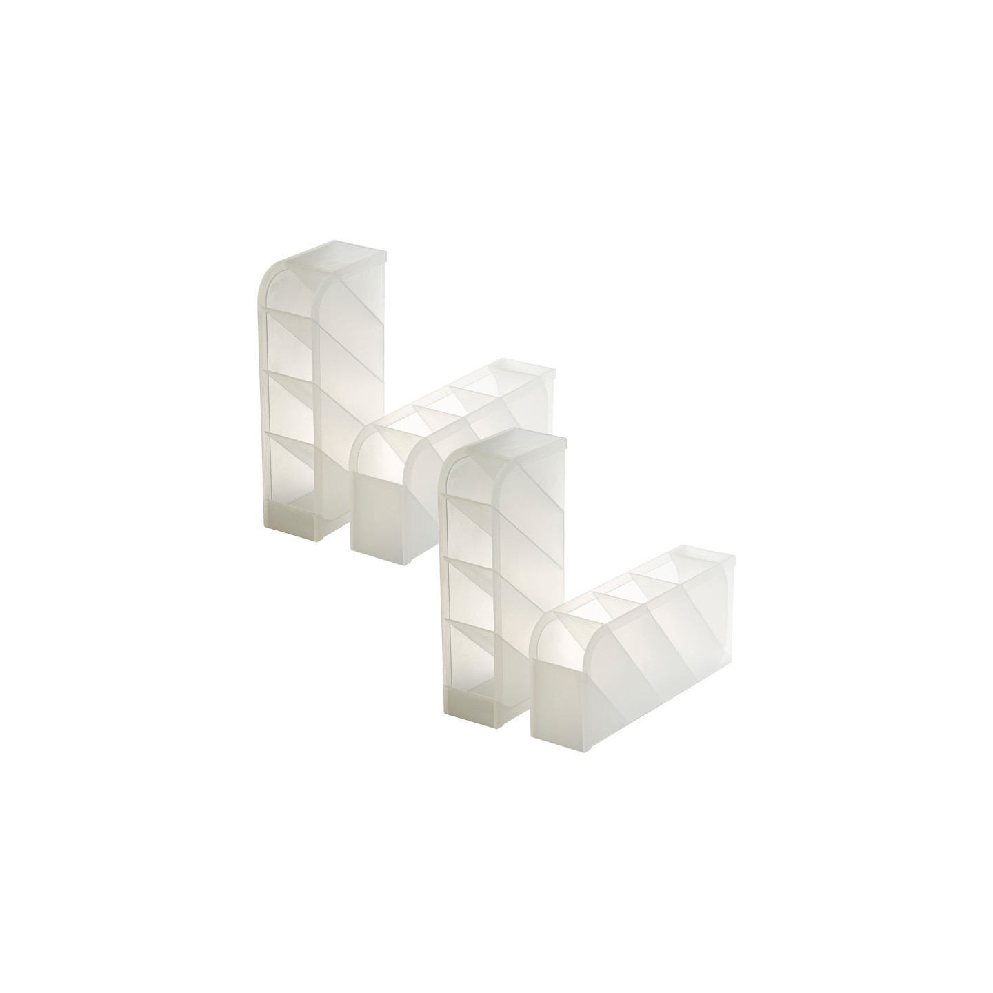 Officemate® Pen Holder, 4 Compartments, 2 Per Pack, 2 Packs